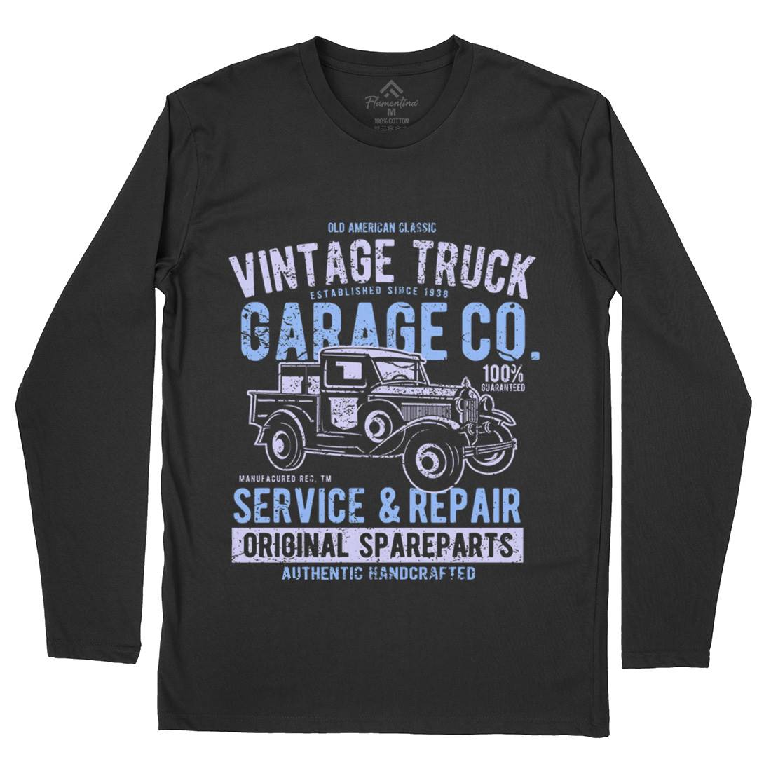 Vintage Truck Mens Long Sleeve T-Shirt Vehicles A193