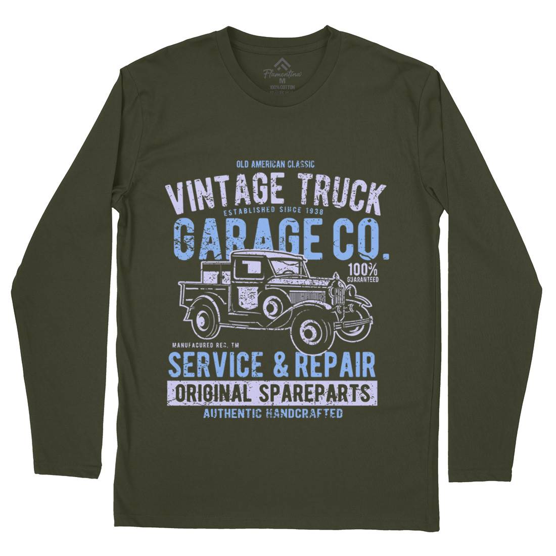 Vintage Truck Mens Long Sleeve T-Shirt Vehicles A193