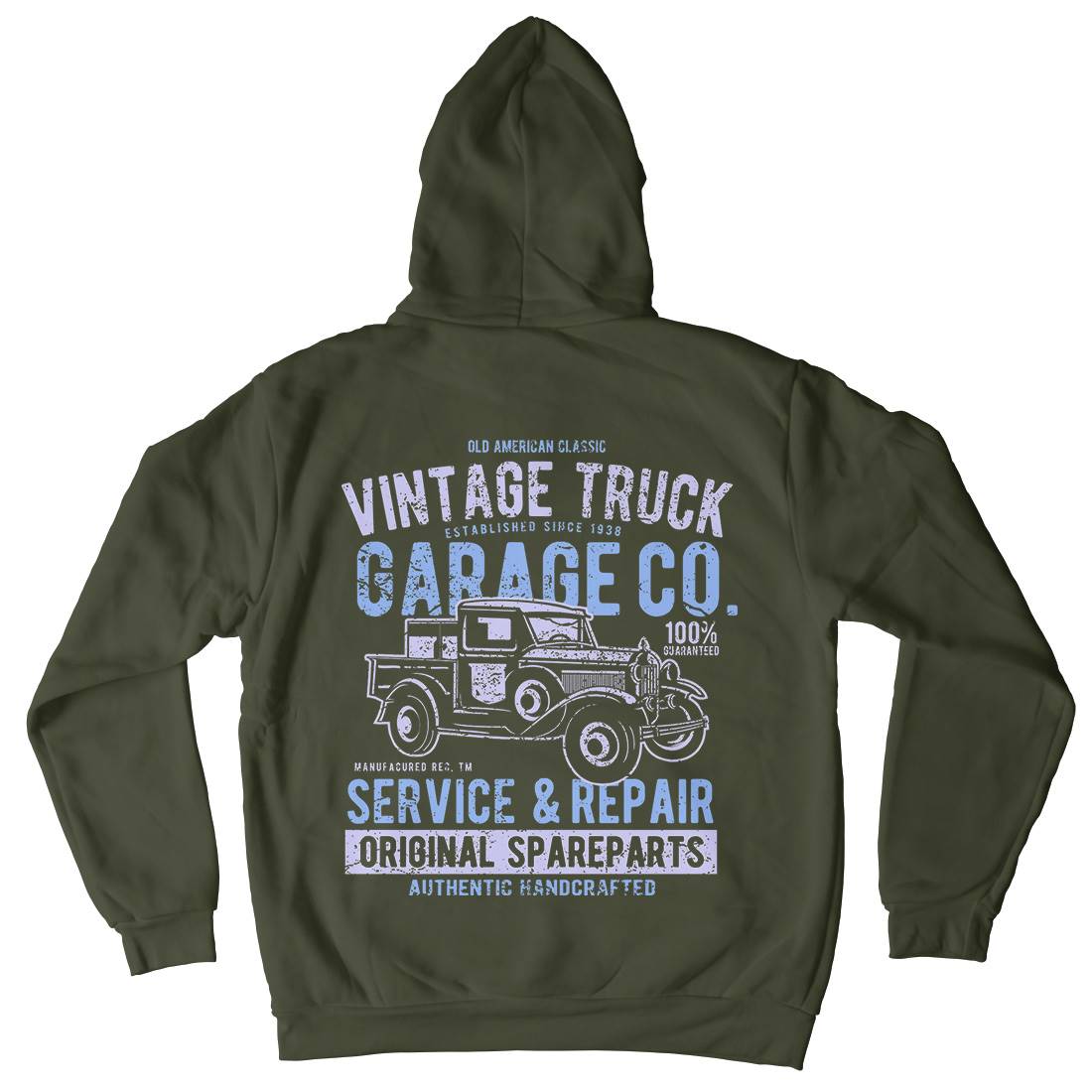Vintage Truck Kids Crew Neck Hoodie Vehicles A193