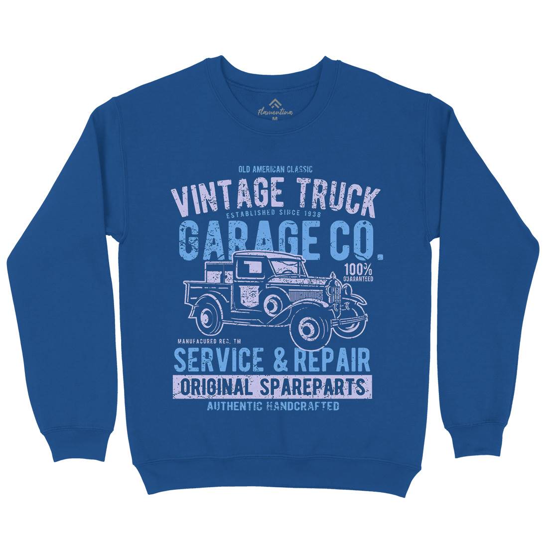Vintage Truck Mens Crew Neck Sweatshirt Vehicles A193