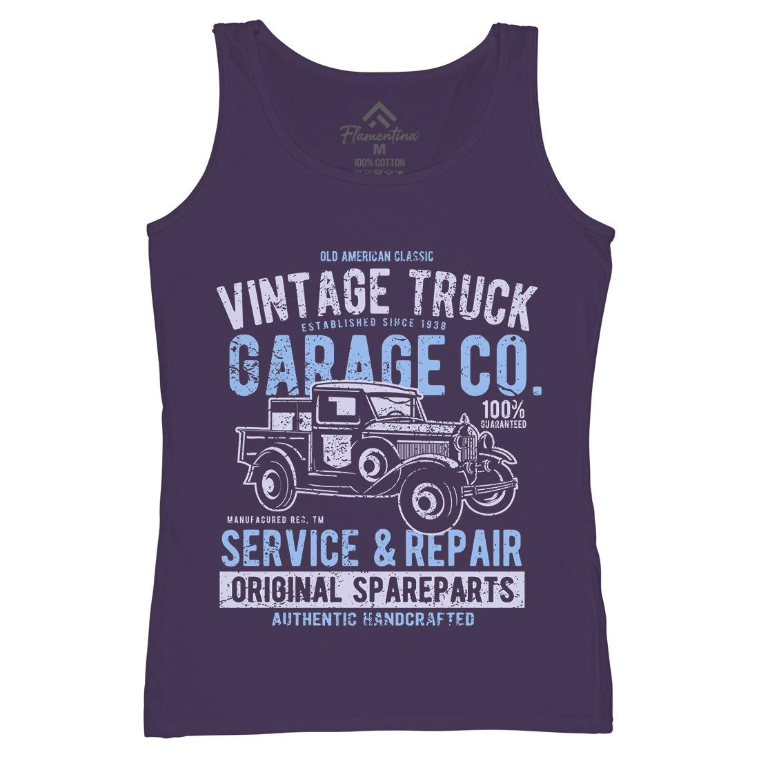 Vintage Truck Womens Organic Tank Top Vest Vehicles A193