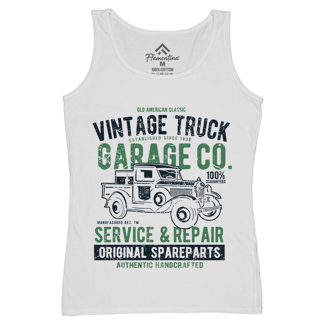 Vintage Truck Womens Organic Tank Top Vest Vehicles A193