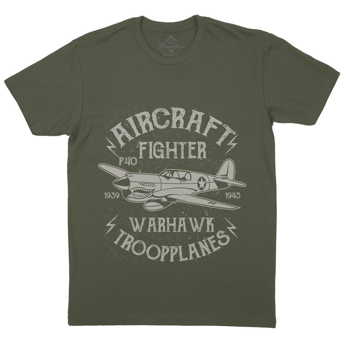 Warhawk Mens Organic Crew Neck T-Shirt Vehicles A194