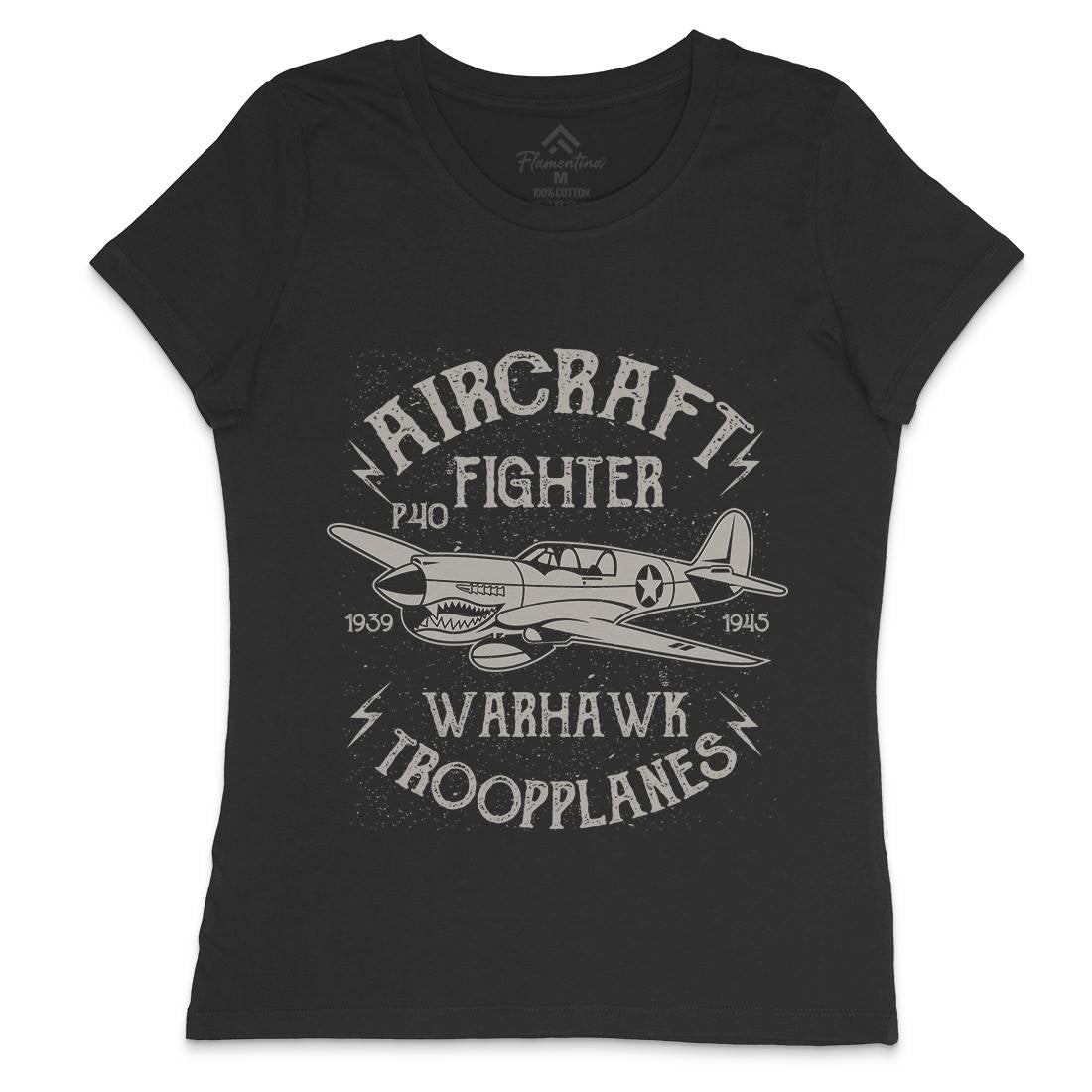 Warhawk Womens Crew Neck T-Shirt Vehicles A194