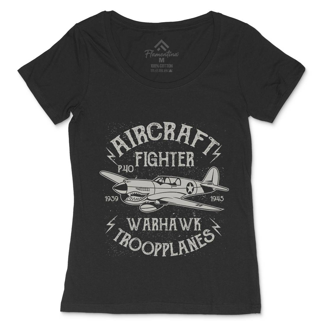 Warhawk Womens Scoop Neck T-Shirt Vehicles A194
