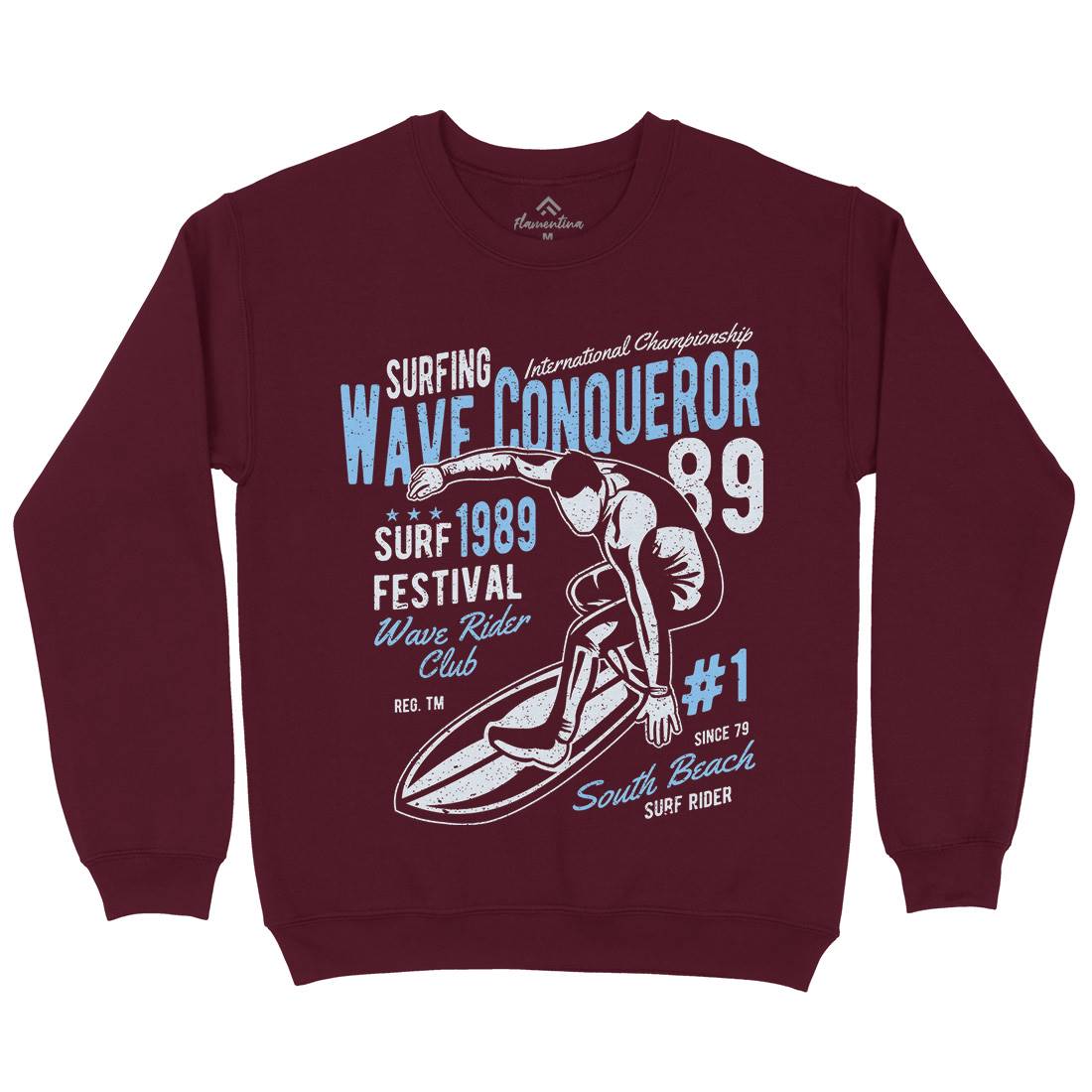 Wave Conqueror Kids Crew Neck Sweatshirt Surf A195