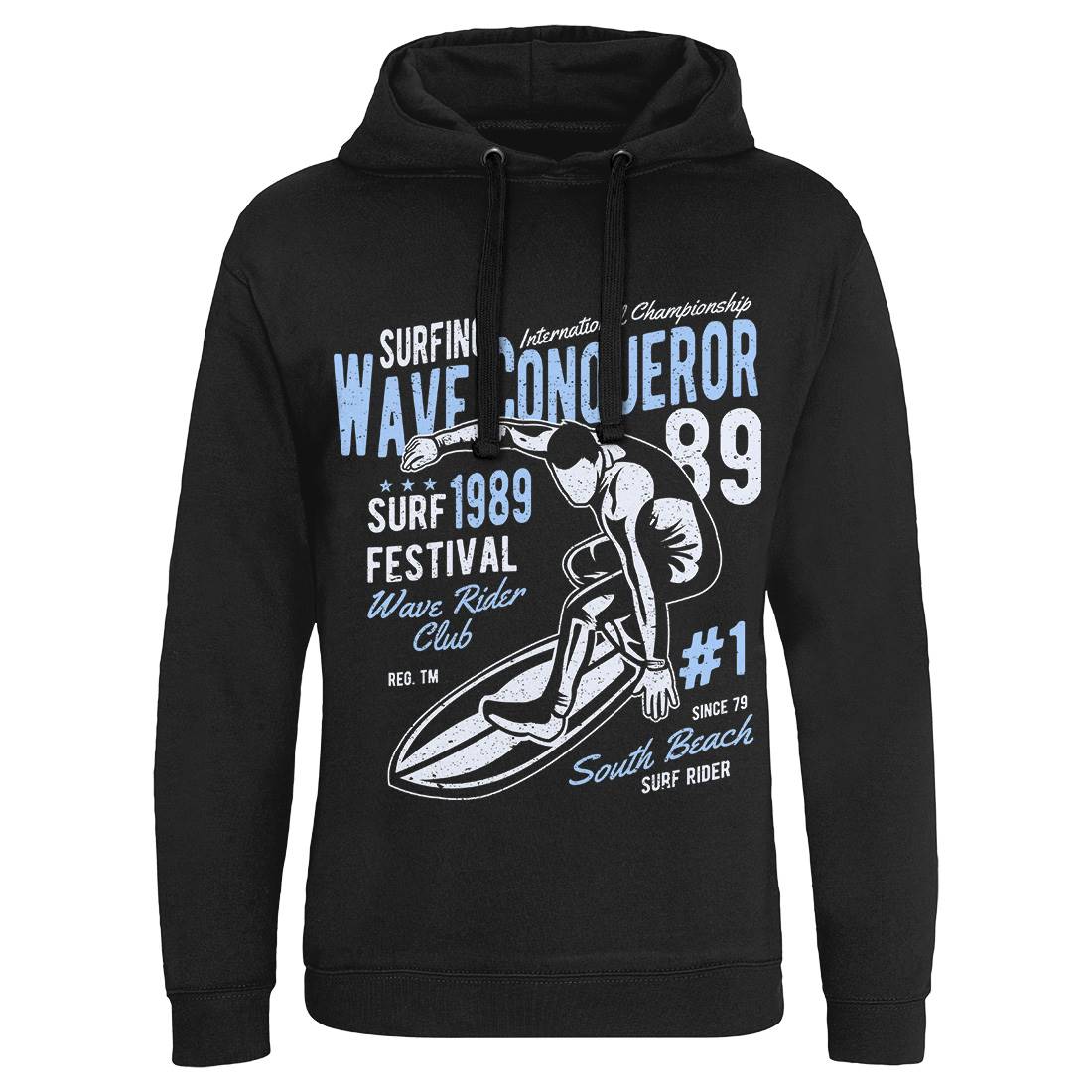 Wave Conqueror Mens Hoodie Without Pocket Surf A195