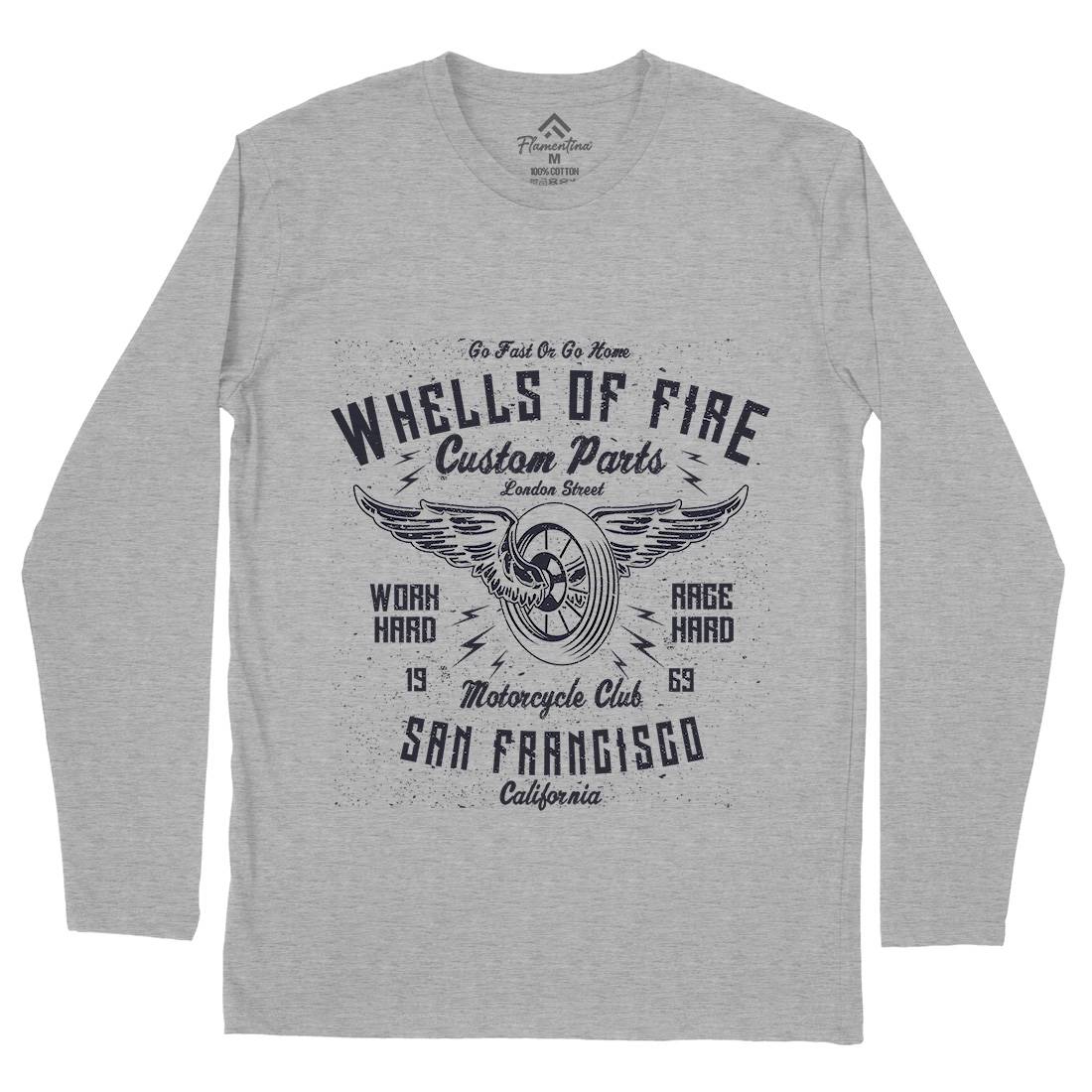 Wheels Of Fire Mens Long Sleeve T-Shirt Motorcycles A196