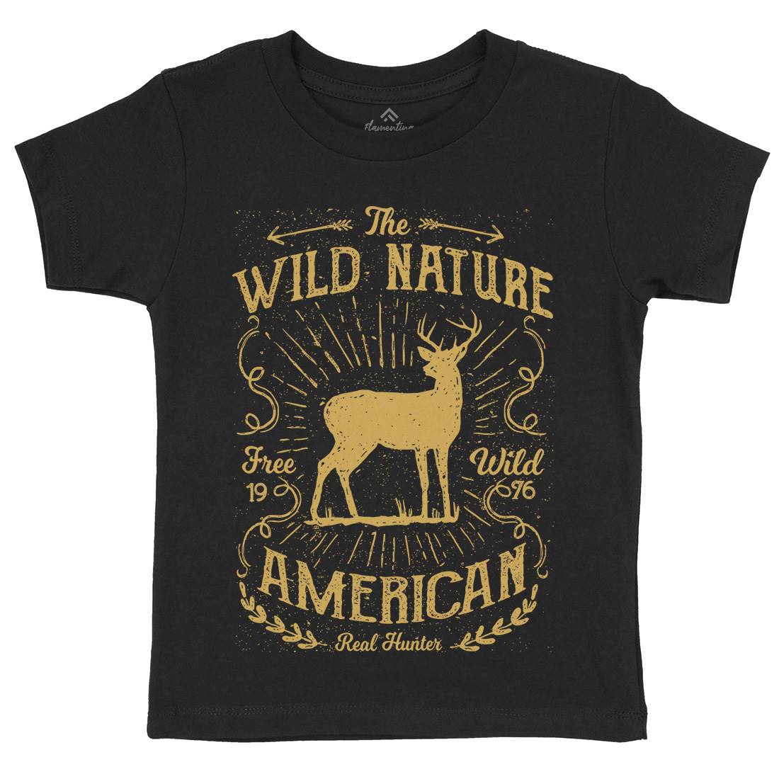 Wild Kids Crew Neck T-Shirt Nature A197