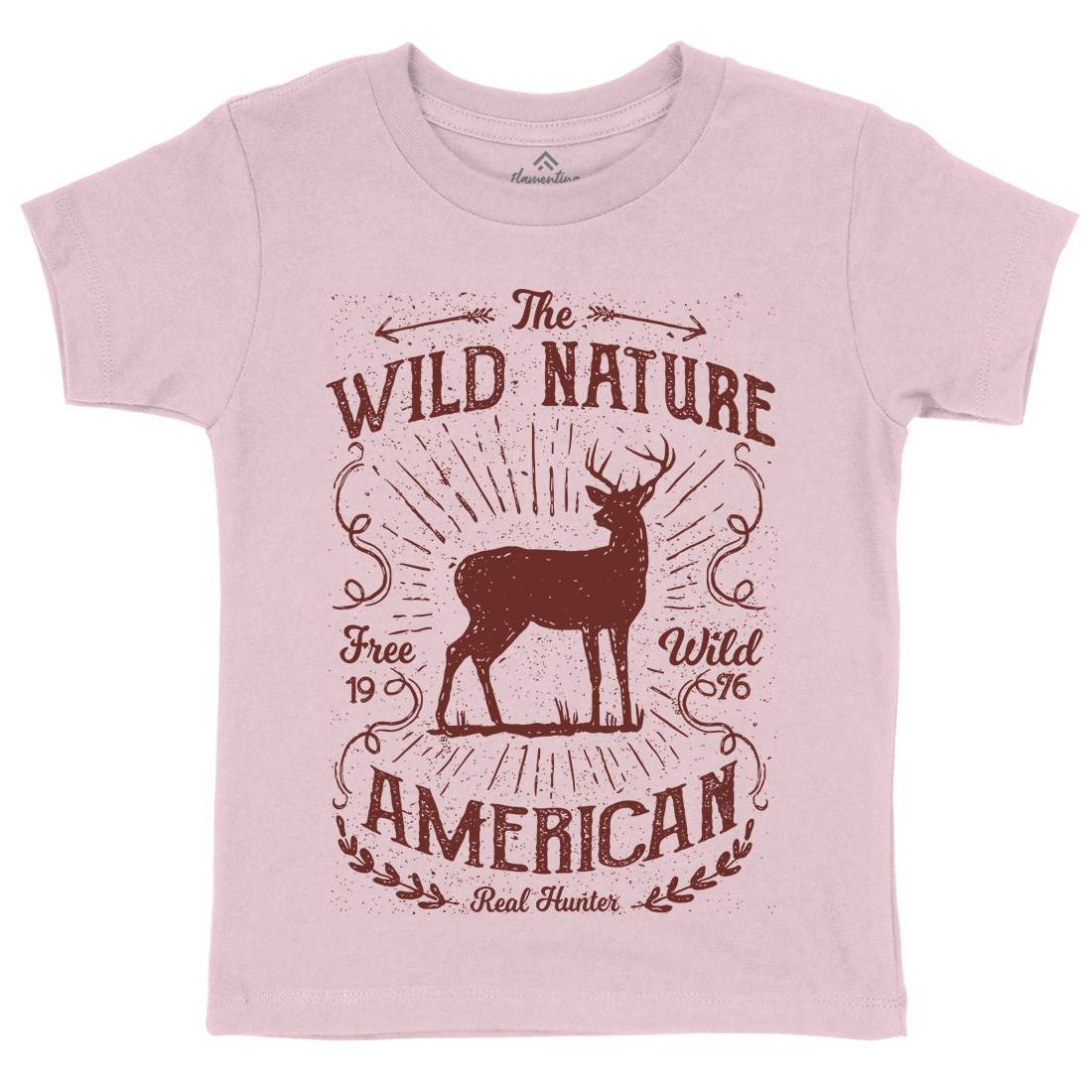 Wild Kids Crew Neck T-Shirt Nature A197