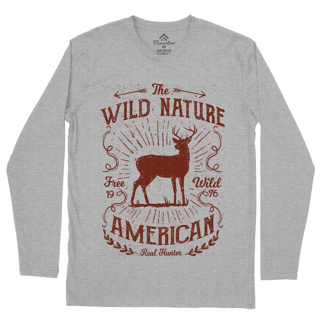 Wild Mens Long Sleeve T-Shirt Nature A197