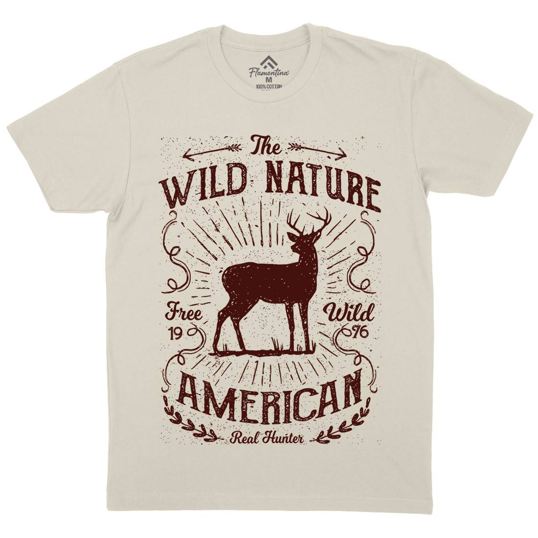 Wild Mens Organic Crew Neck T-Shirt Nature A197