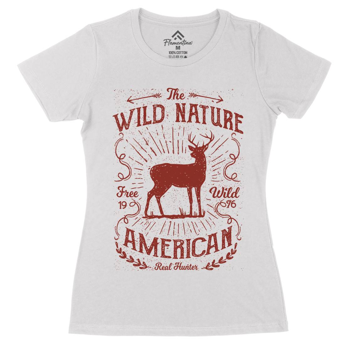 Wild Womens Organic Crew Neck T-Shirt Nature A197