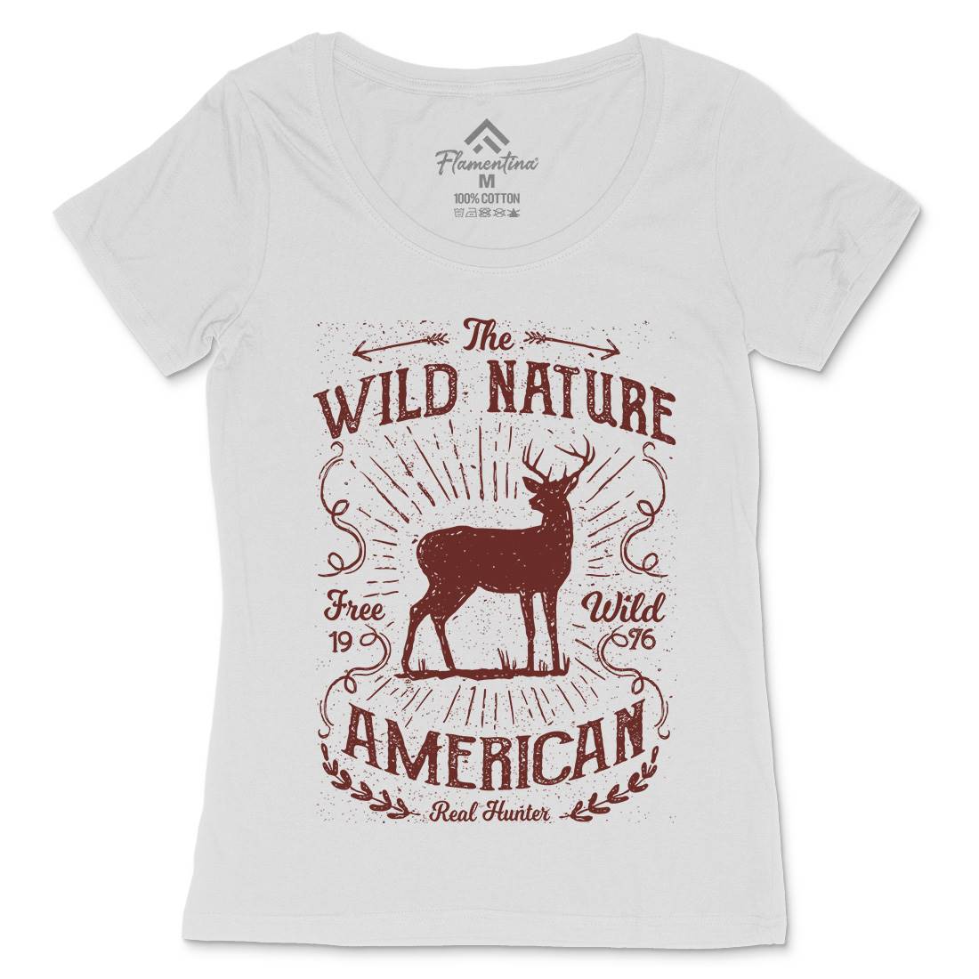 Wild Womens Scoop Neck T-Shirt Nature A197