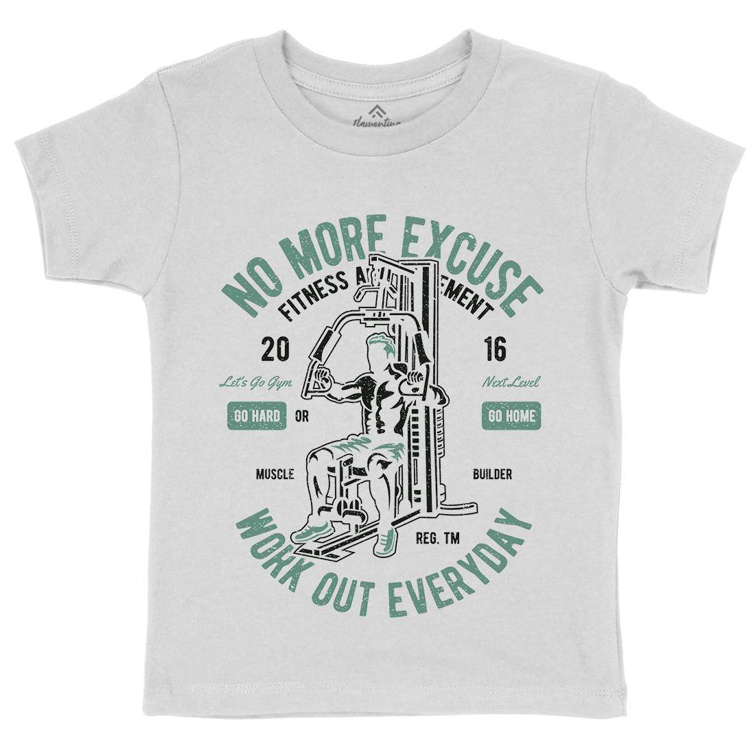 Work Out Everyday Kids Crew Neck T-Shirt Gym A198