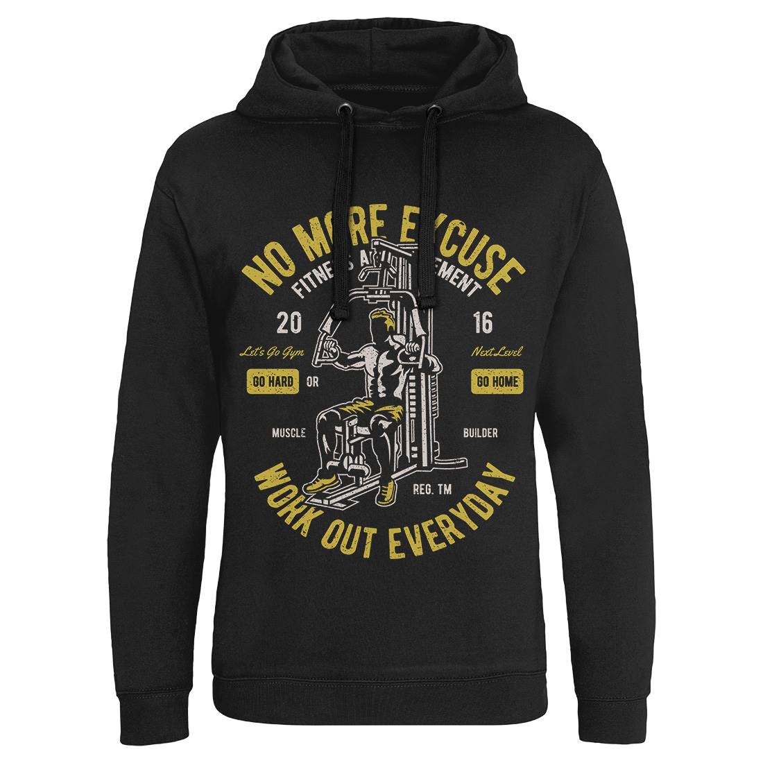 Work Out Everyday Mens Hoodie Without Pocket Gym A198