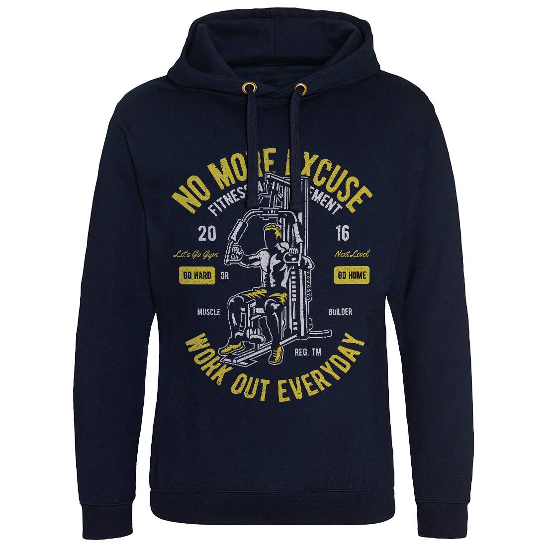 Work Out Everyday Mens Hoodie Without Pocket Gym A198