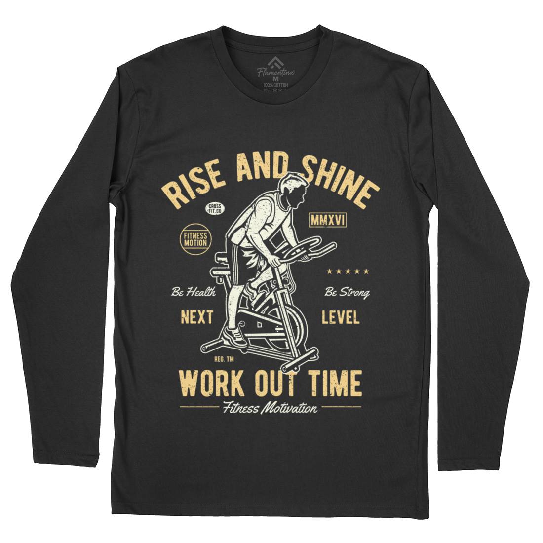 Work Out Time Mens Long Sleeve T-Shirt Gym A199