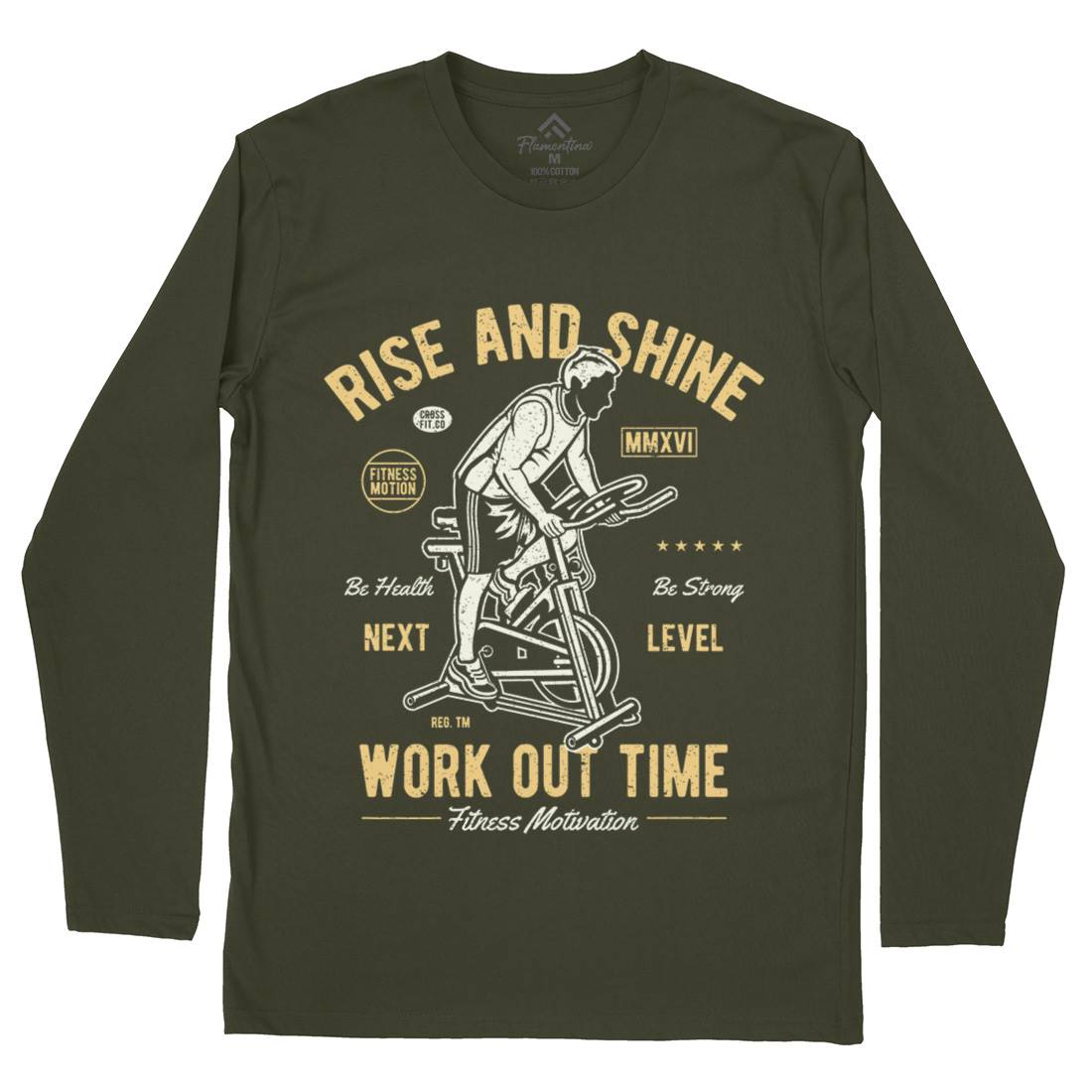Work Out Time Mens Long Sleeve T-Shirt Gym A199