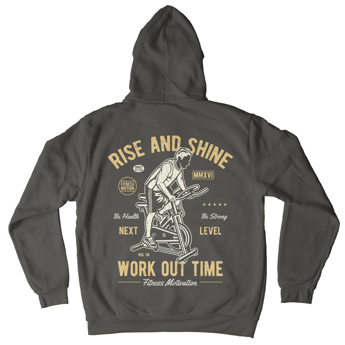 Work Out Time Mens Hoodie With Pocket Gym A199