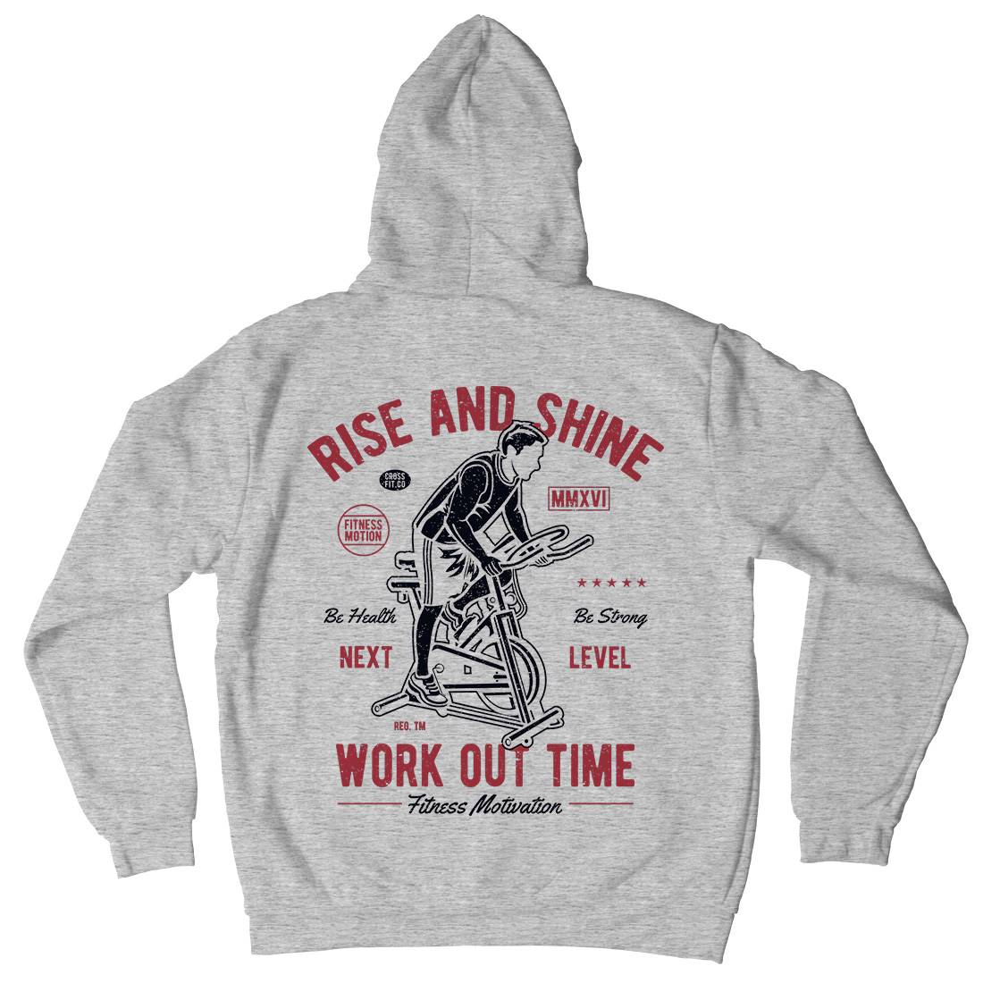 Work Out Time Mens Hoodie With Pocket Gym A199