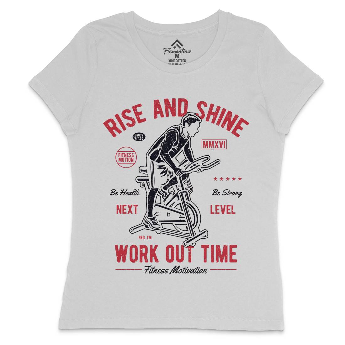 Work Out Time Womens Crew Neck T-Shirt Gym A199