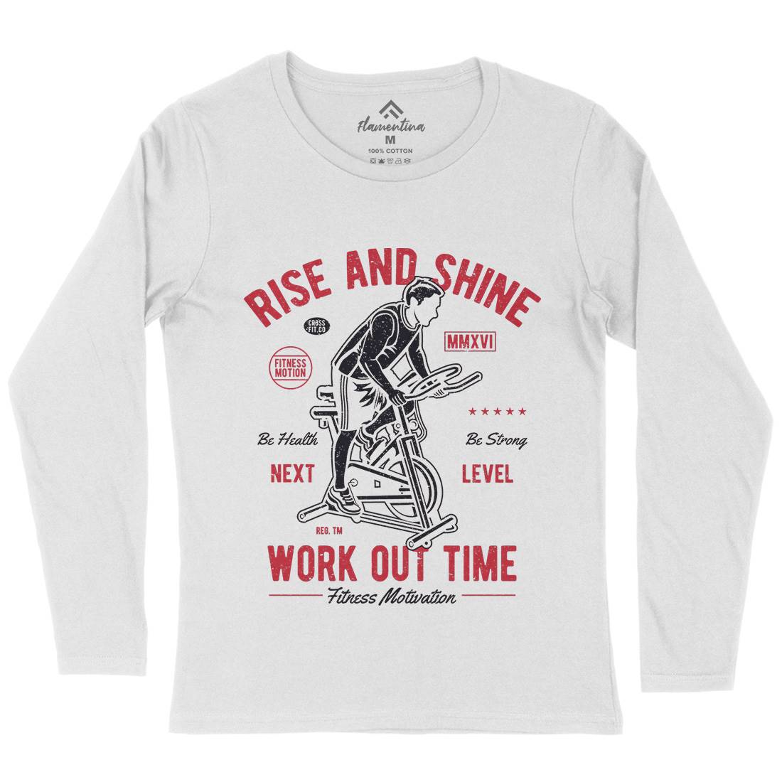 Work Out Time Womens Long Sleeve T-Shirt Gym A199