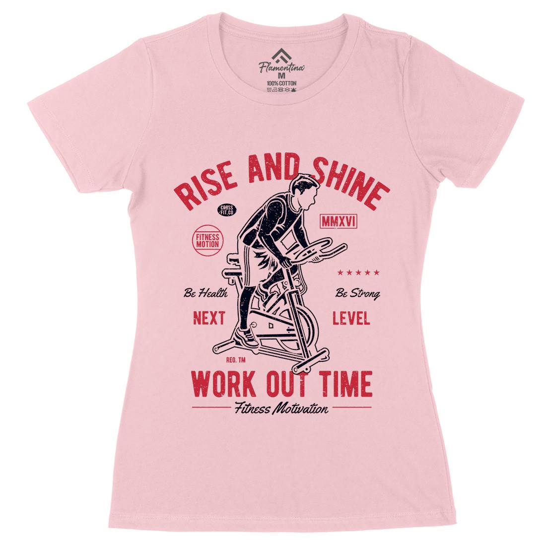 Work Out Time Womens Organic Crew Neck T-Shirt Gym A199