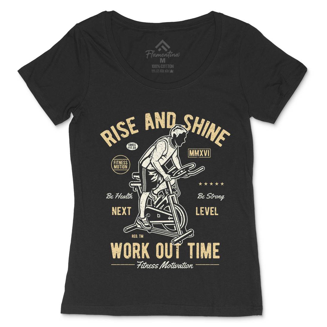 Work Out Time Womens Scoop Neck T-Shirt Gym A199
