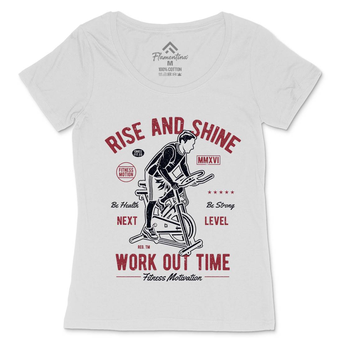 Work Out Time Womens Scoop Neck T-Shirt Gym A199