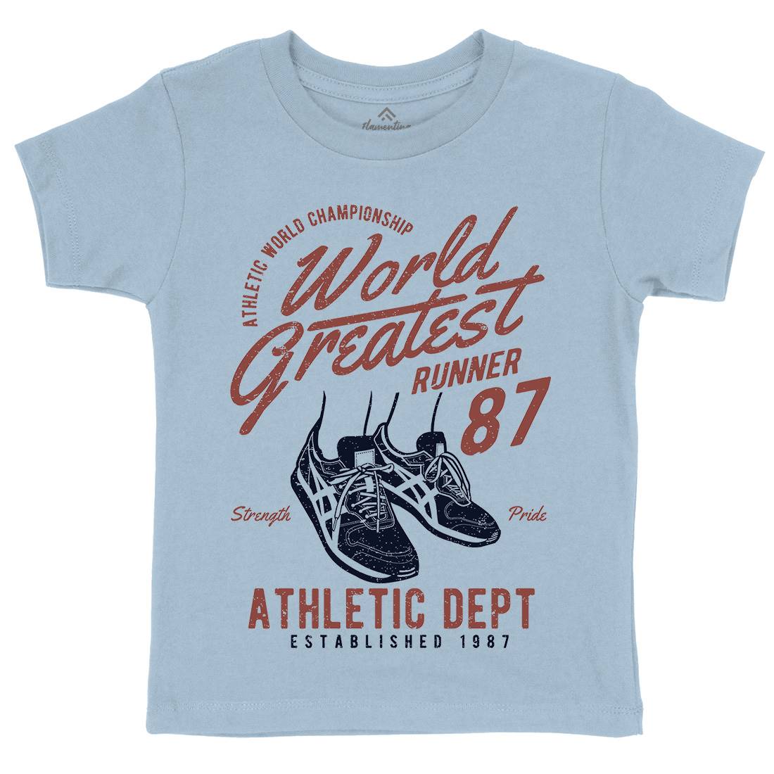 World Greatest Runner Kids Organic Crew Neck T-Shirt Sport A200