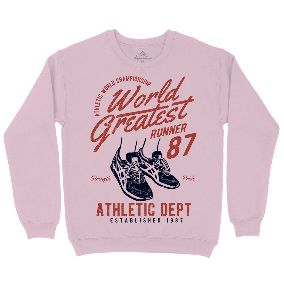World Greatest Runner Kids Crew Neck Sweatshirt Sport A200