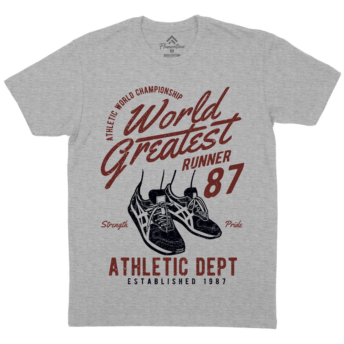 World Greatest Runner Mens Crew Neck T-Shirt Sport A200