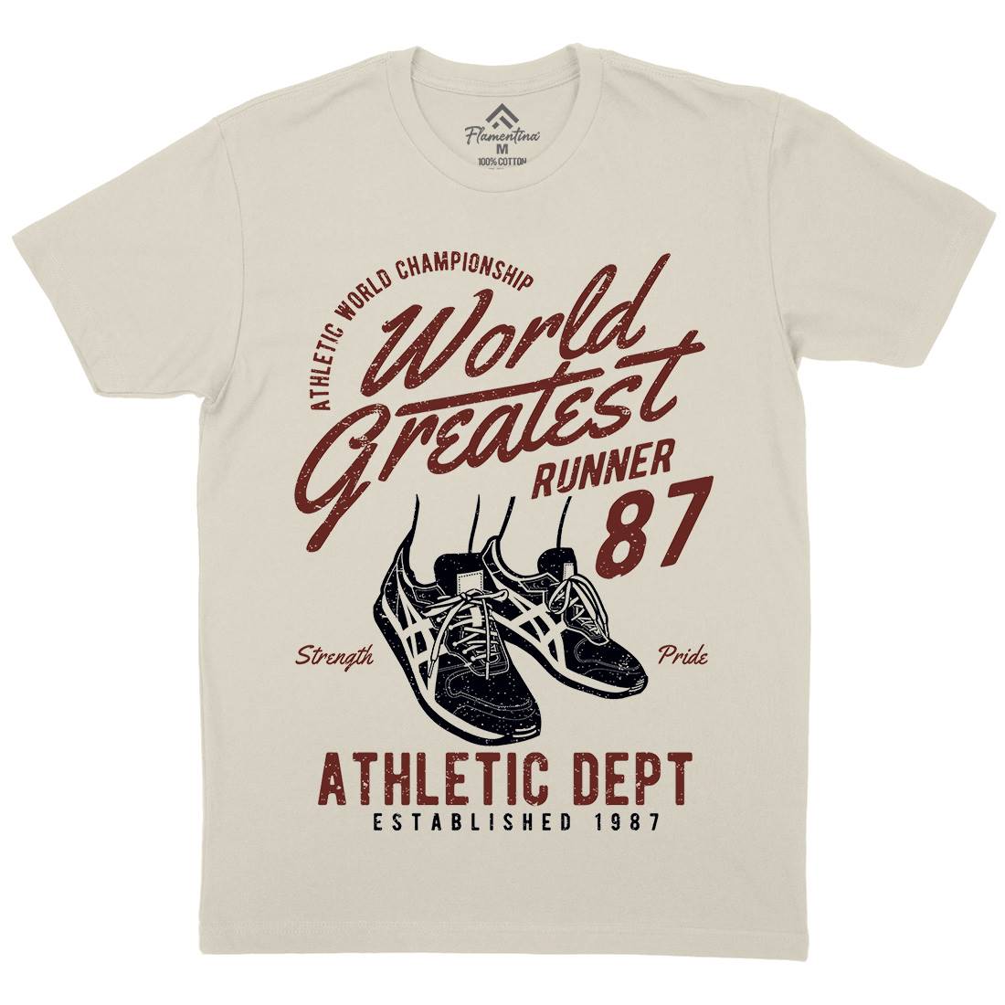 World Greatest Runner Mens Organic Crew Neck T-Shirt Sport A200