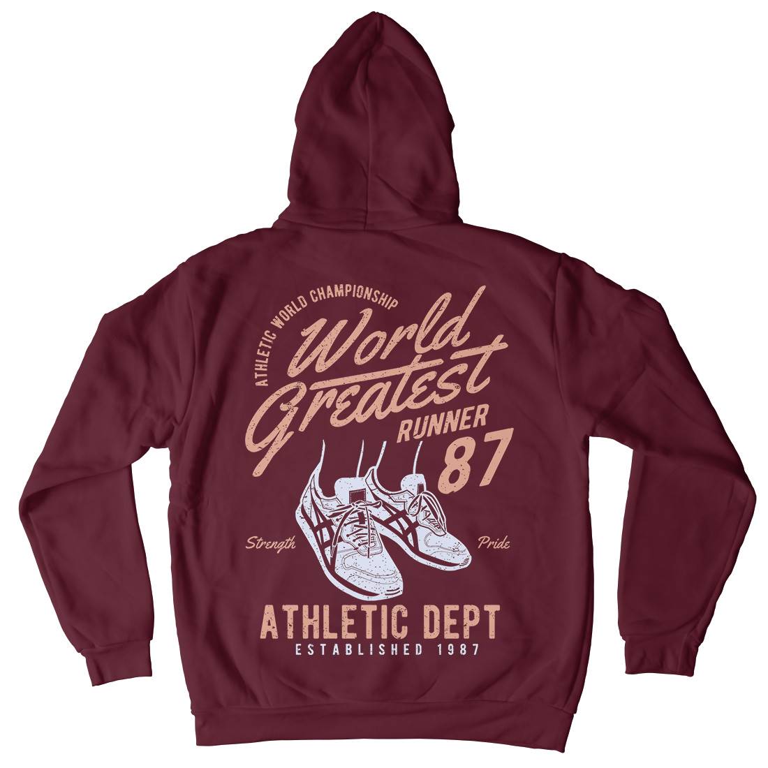 World Greatest Runner Mens Hoodie With Pocket Sport A200