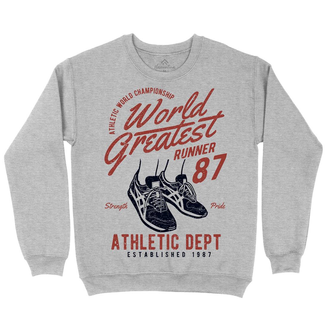 World Greatest Runner Mens Crew Neck Sweatshirt Sport A200