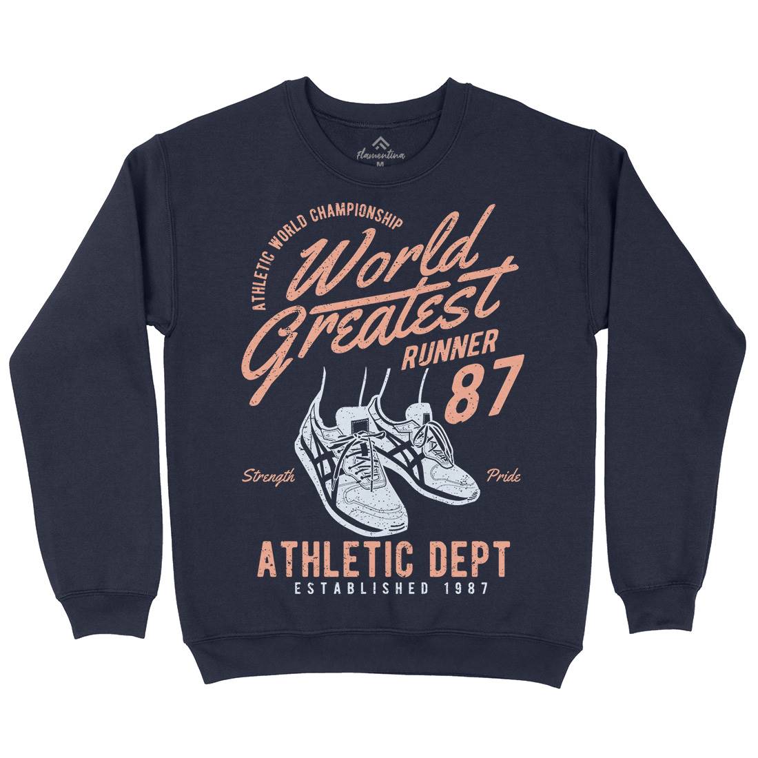 World Greatest Runner Kids Crew Neck Sweatshirt Sport A200