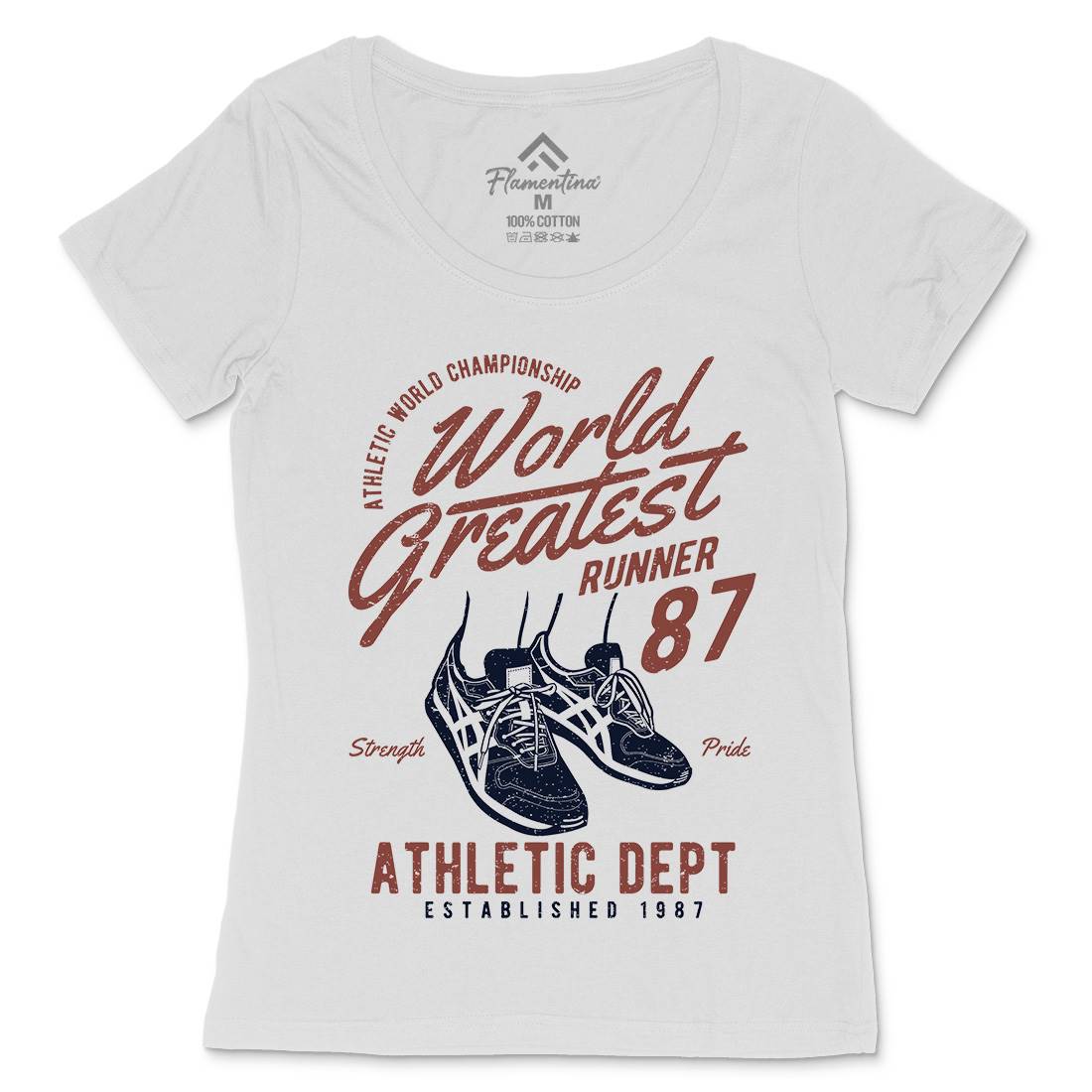 World Greatest Runner Womens Scoop Neck T-Shirt Sport A200