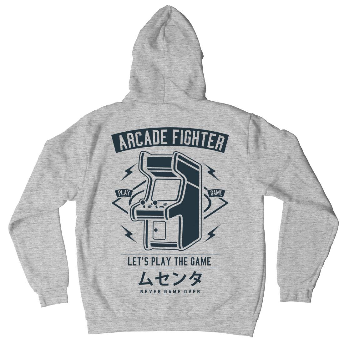 Arcade Fighter Mens Hoodie With Pocket Geek A201