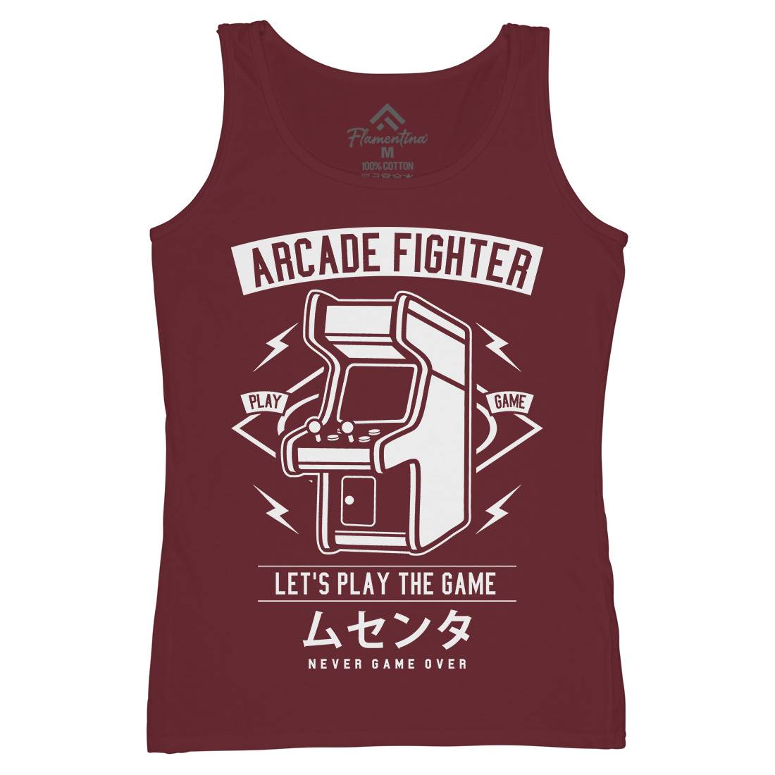 Arcade Fighter Womens Organic Tank Top Vest Geek A201