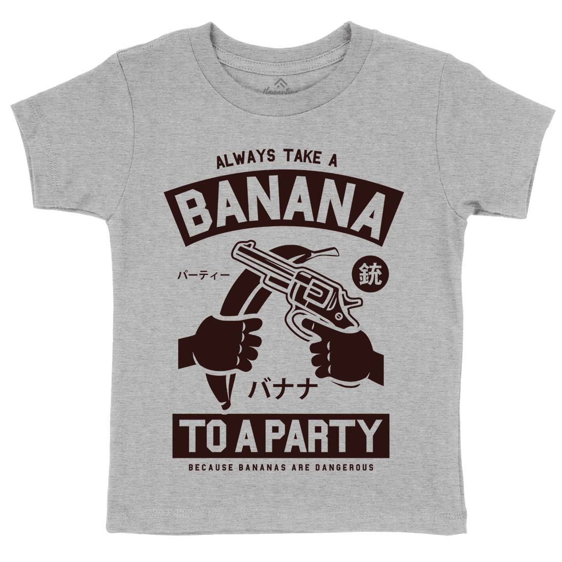 Banana Party Kids Crew Neck T-Shirt Geek A202