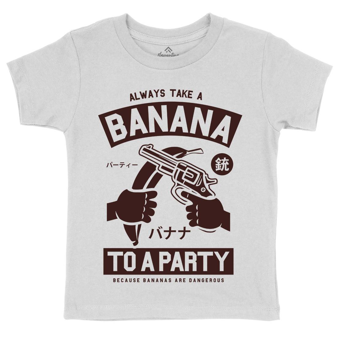 Banana Party Kids Crew Neck T-Shirt Geek A202