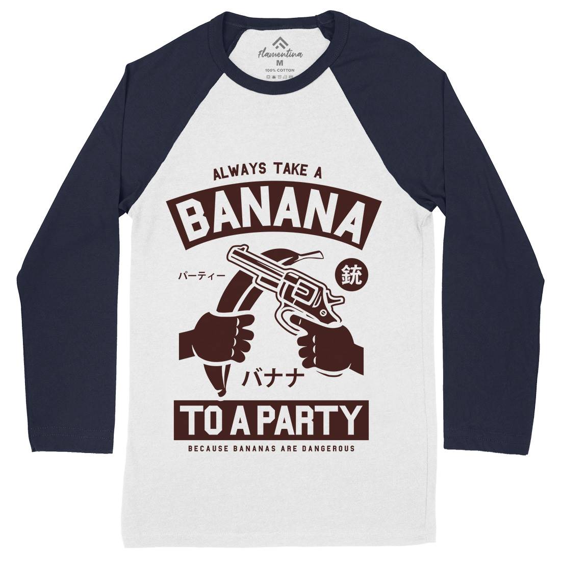 Banana Party Mens Long Sleeve Baseball T-Shirt Geek A202