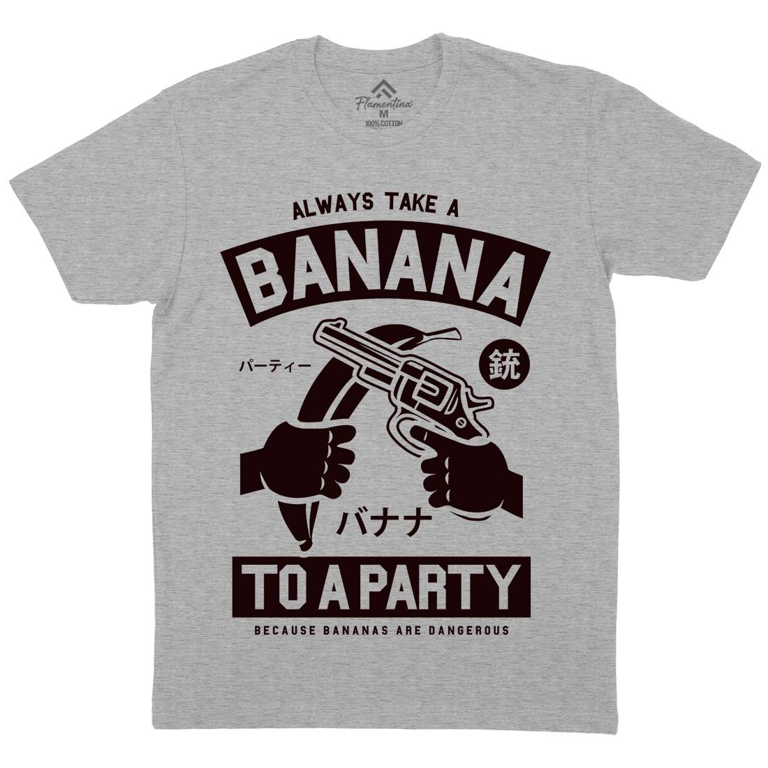 Banana Party Mens Organic Crew Neck T-Shirt Geek A202