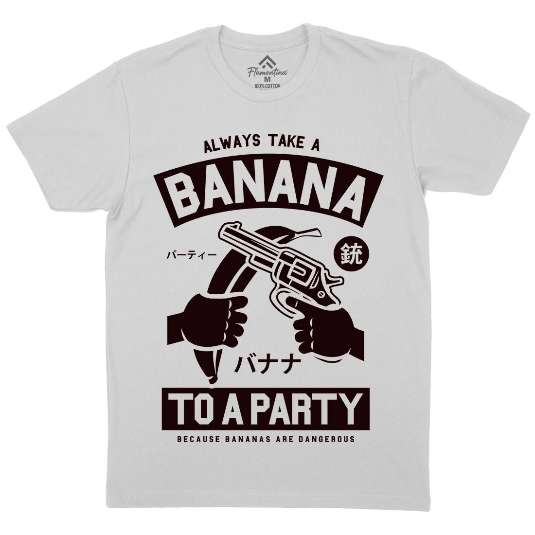 Banana Party Mens Crew Neck T-Shirt Geek A202