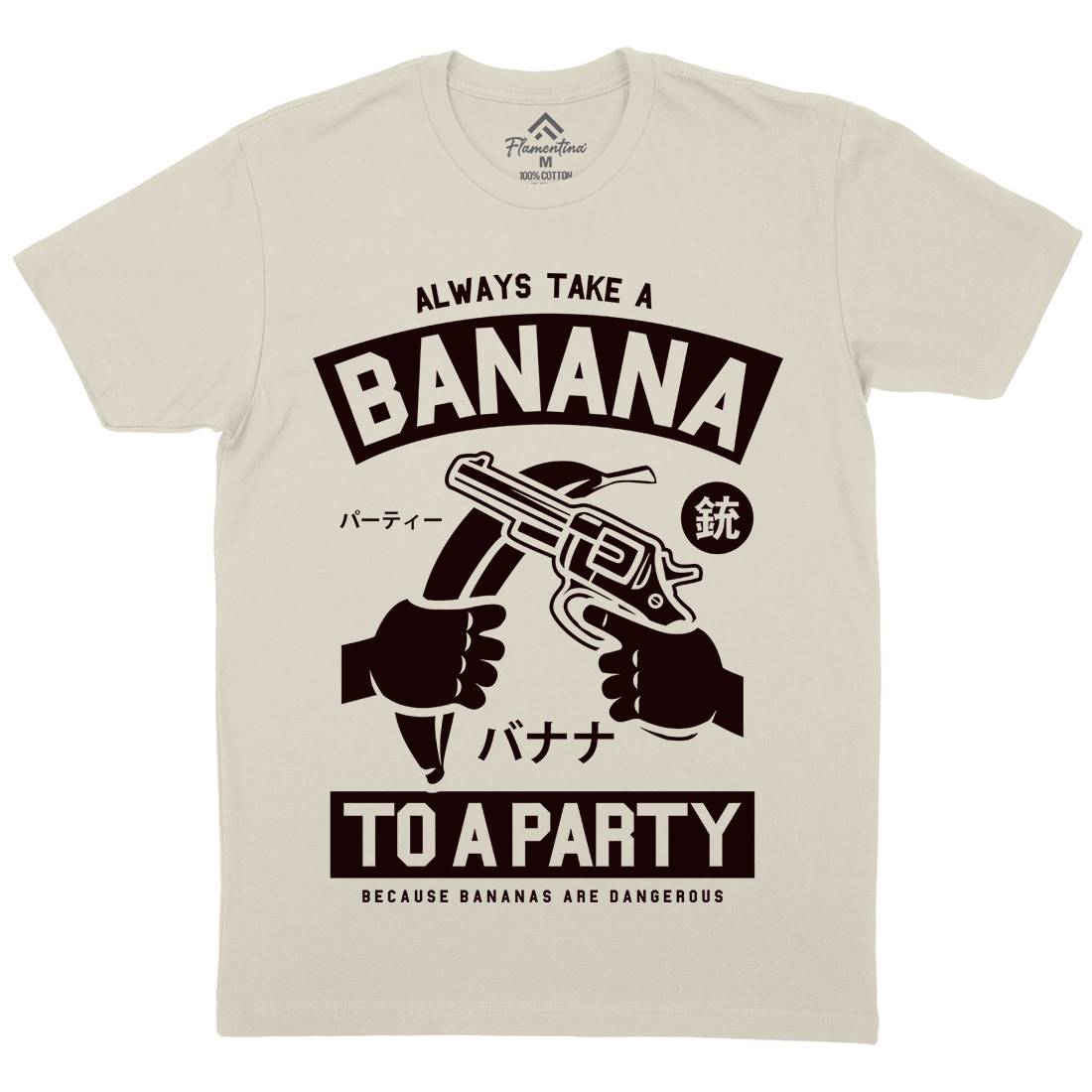 Banana Party Mens Organic Crew Neck T-Shirt Geek A202