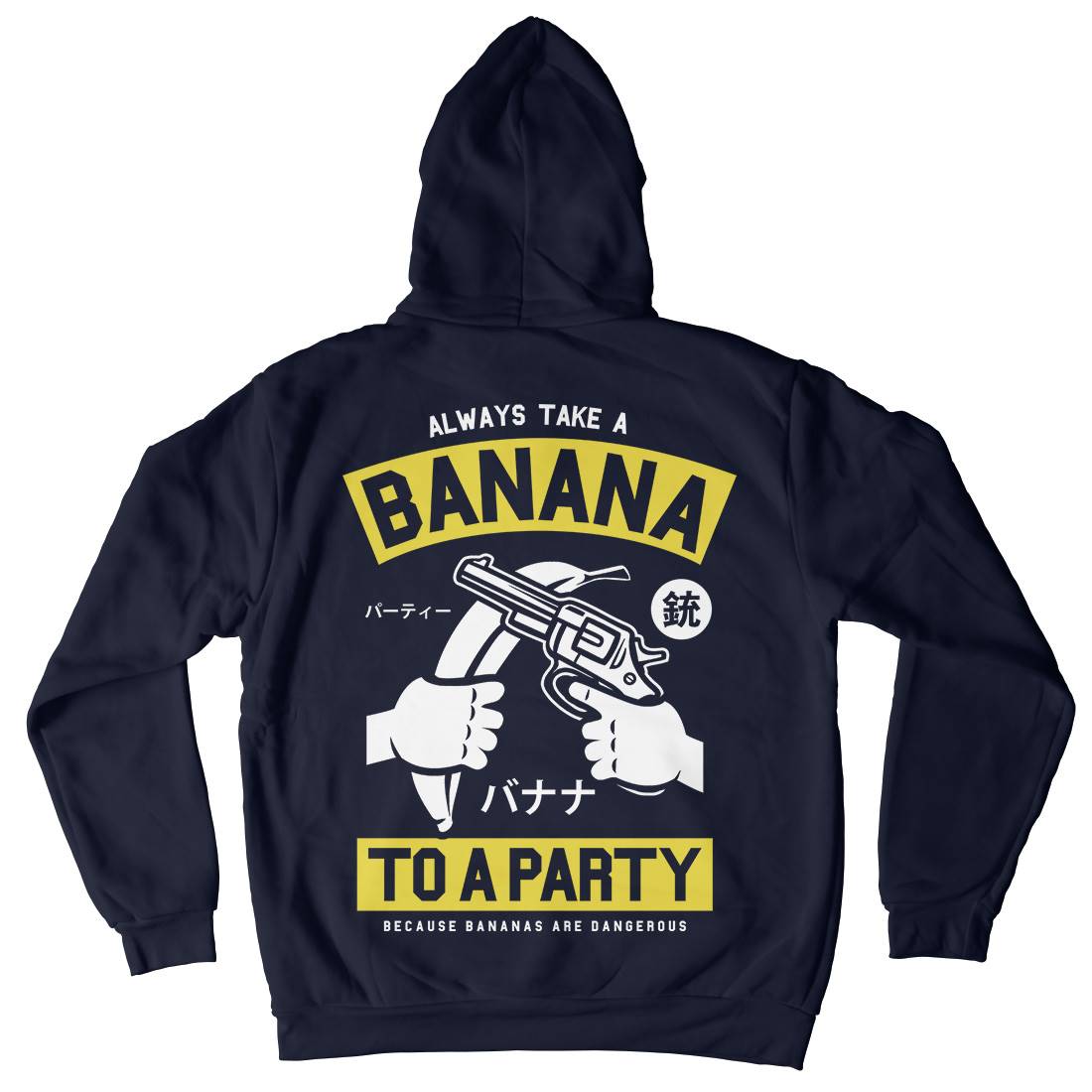 Banana Party Mens Hoodie With Pocket Geek A202