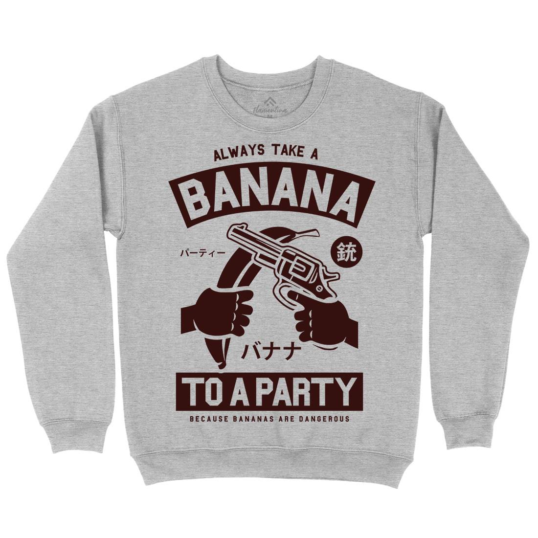 Banana Party Mens Crew Neck Sweatshirt Geek A202