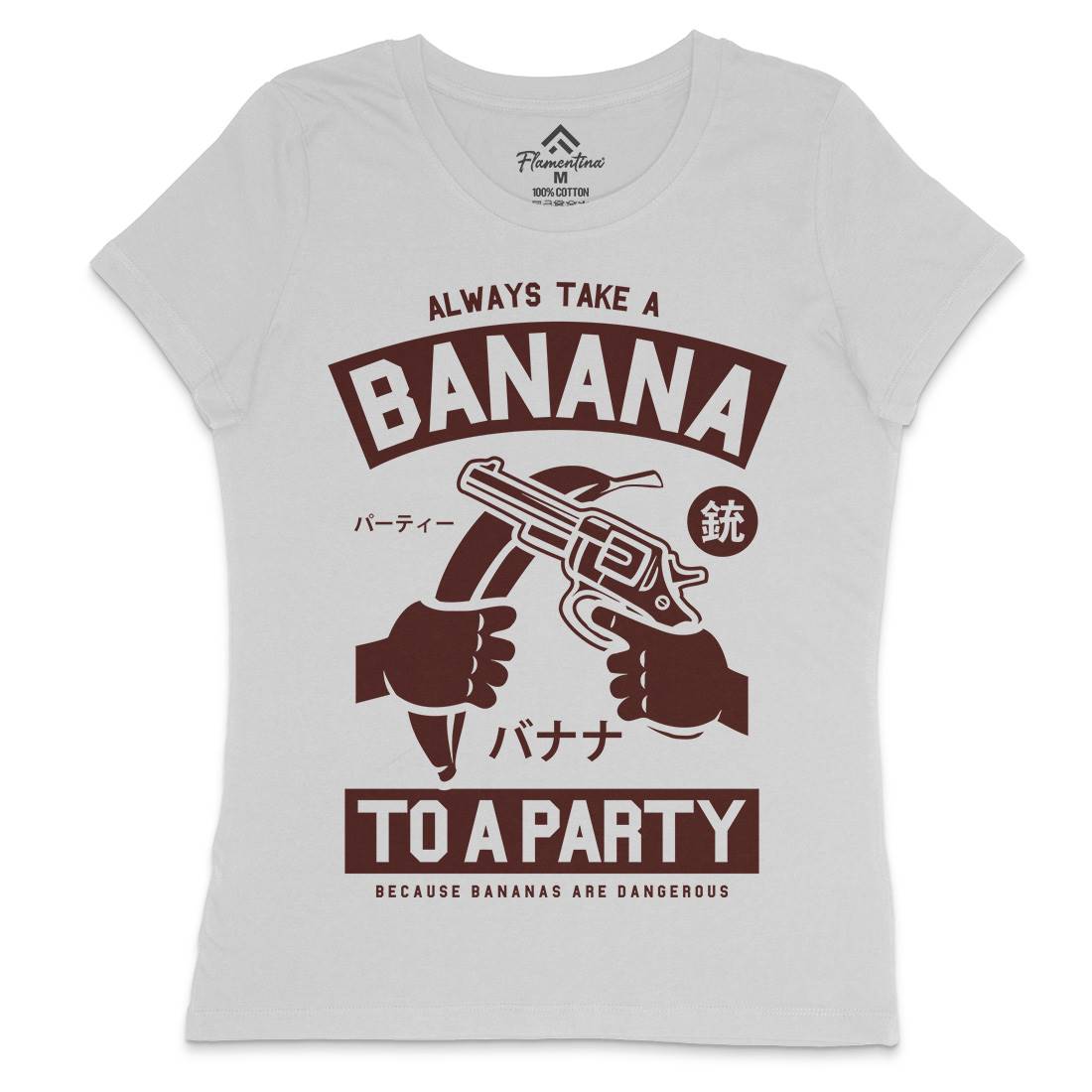 Banana Party Womens Crew Neck T-Shirt Geek A202