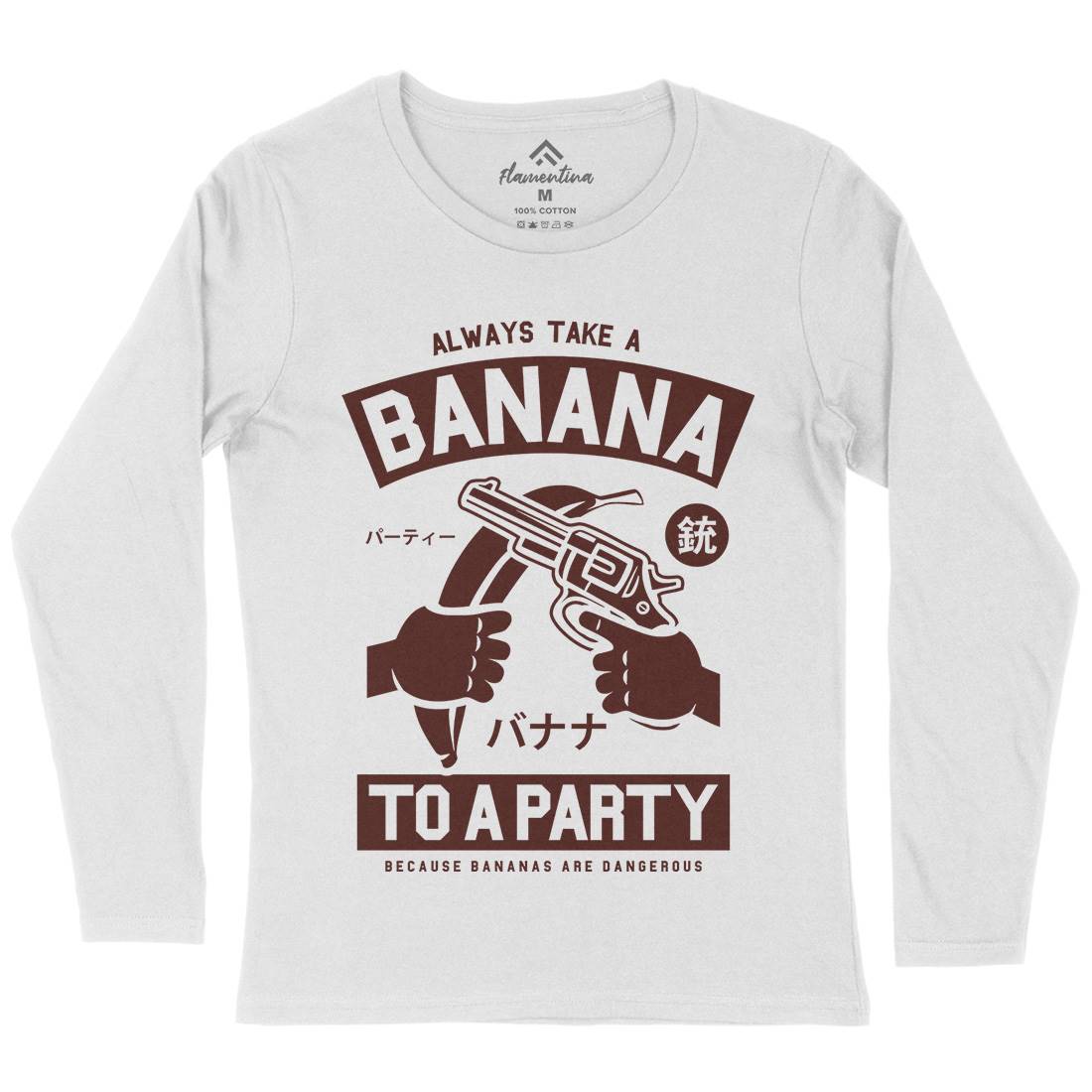 Banana Party Womens Long Sleeve T-Shirt Geek A202